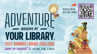 Graphic for the 2024 Summer Library Challenge