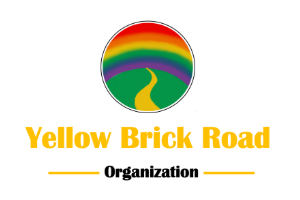yellow brick road organization with rainbow and  yellow brick road in a circle