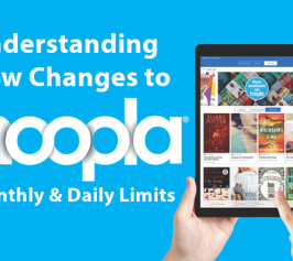 Understanding New Changes to Hoopla Monthly and Daily Limits with two hands holding an ipad and tapping on book titles