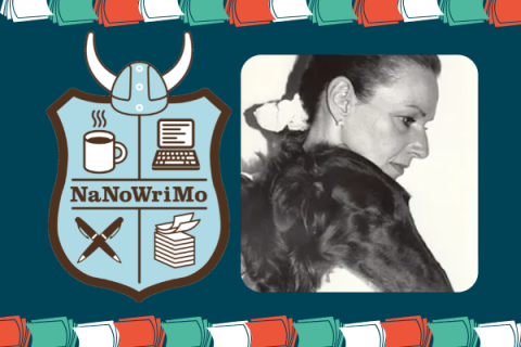 nanowrimo woman with dog